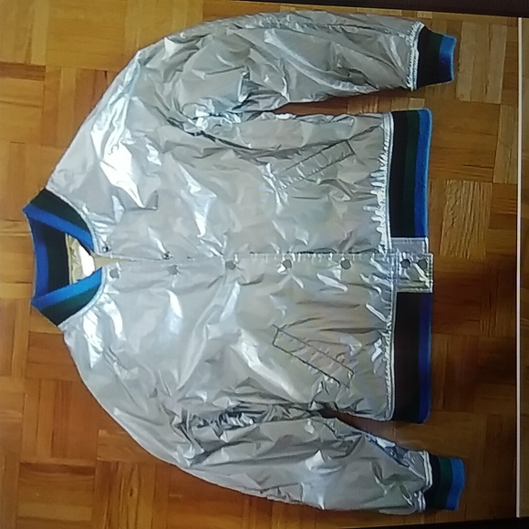 Rare Levi's Novalie reversable bomber gold silver retro disco jacket - Picture 3 of 7